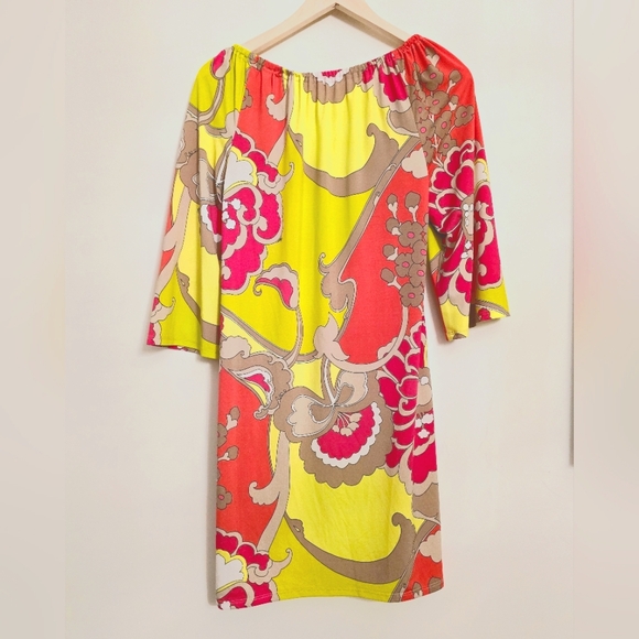 LAST CALL🍂 Trina Turk Mod psychedelic Pucci print colorful dress stretchy - Picture 5 of 14